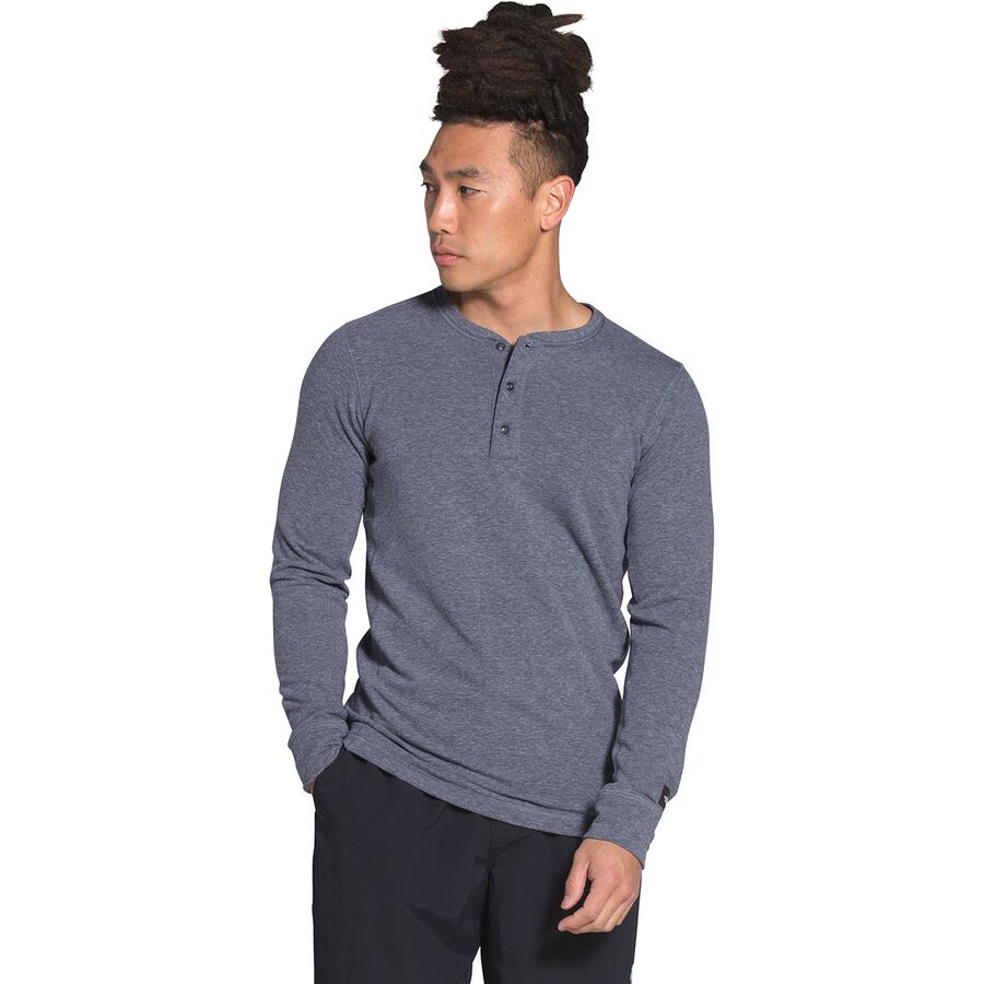 (取寄)ノースフェイス テリー ロングスリーブ ヘンリー シャツ - メンズ The North Face Terry Long-Sleeve Henley Shirt - Men's Aviator Navy Heather