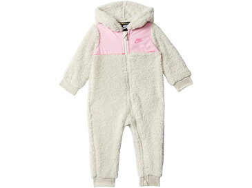 (取寄)ナイキ ガールズ キッズ シェルパ ロング スリーブ フーデット カバーオール (インファント) Nike Girl's Kids Sherpa Long Sleeve Hooded Coverall (Infant) Light Orewood