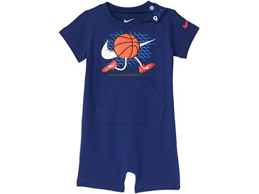 (取寄)ナイキ ボーイズ キッズ スポーツボール スウォッシュ グラフィック ロンパー (インファント) Nike Boy's Kids Sportsball Swoosh Graphic Romper (Infant) Blue Void