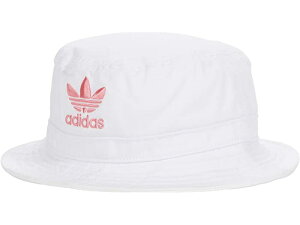 (取寄)アディダス オリジナルス ユニセックス オリジナルス ウォッシュド バケット ハット adidas Originals Unisex Originals Washed Bucket Hat White/Pink Hazy Rose