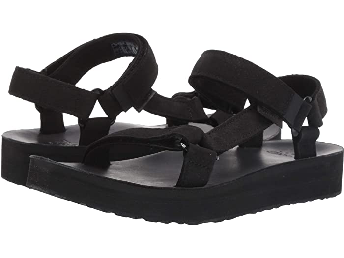 Teva テバ サンダル レディース スポーツサンダル トレッキング 登山 アウトドア ブランド カジュアル ストリート 女性 Leather 大きいサイズ Midform ユニバーサル Black ミッドフォーム Universal 取寄 ビックサイズ レザー Women S Teva ずっと気になってた