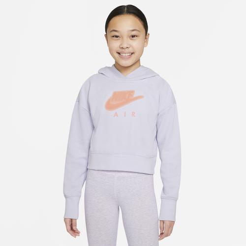 (取寄)ナイキ ガールズ NSW エア FT クロップ フーディ - ガールズ グレード スクール Nike Girls NSW Air FT Crop Hoodie - Girls' Grade School Purple Chalk