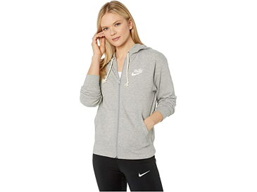 (取寄)ナイキ レディース NSW ジム ビンテージ フーディ フル ジップ Nike Women's NSW Gym Vintage Hoodie Full Zip Dark Grey Heather/Sail