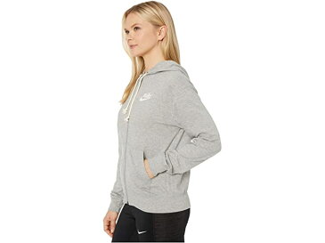 (取寄)ナイキ レディース NSW ジム ビンテージ フーディ フル ジップ Nike Women's NSW Gym Vintage Hoodie Full Zip Dark Grey Heather/Sail