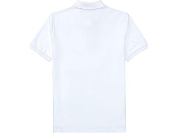 (取寄)ポロ ラルフローレン ボーイズ キッズ コットン メッシュ ポロ シャツ (ビッグ キッズ) Polo Ralph Lauren Boy's Kids Cotton Mesh Polo Shirt (Big Kids) White