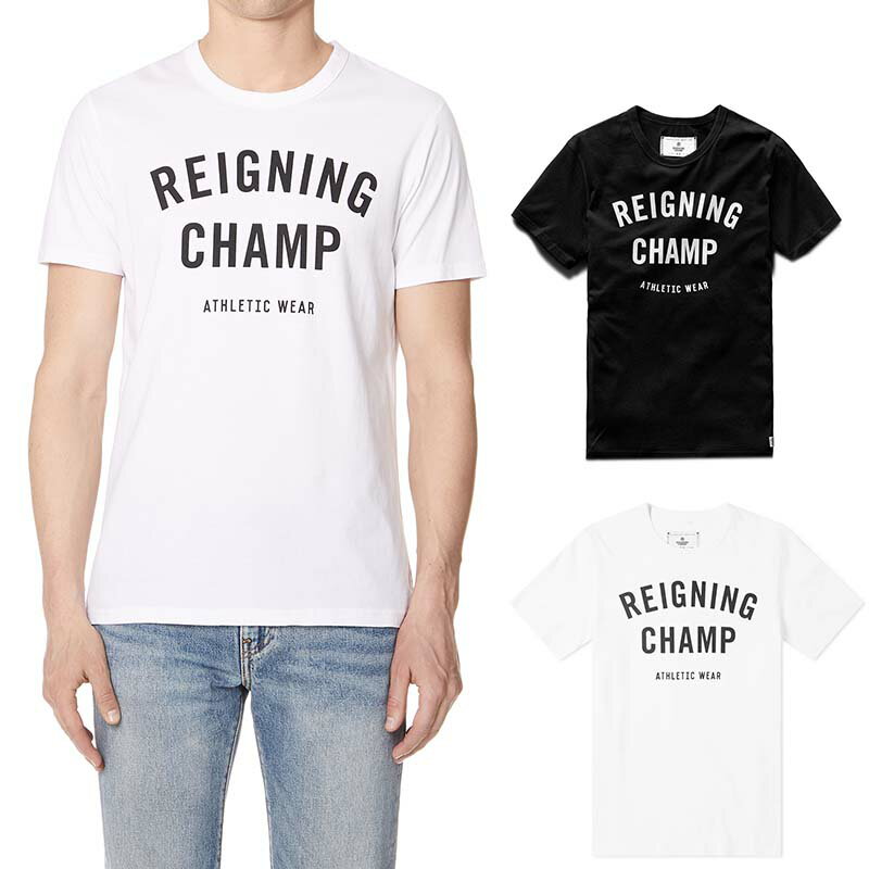 レイニングチャンプ Tシャツ メンズ 半袖 大きいサイズ ジム ロゴ ティー おしゃれ 黒 白 Reigning Champ Men's Gym Logo T-Shirt 送料無料