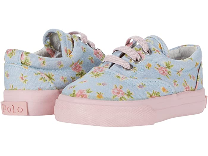 (取寄)ポロ ラルフローレン ガールズ キッズ (トドラー) Polo Ralph Lauren Girl's Kids Bryn (Toddler) Light Blue/Pink Floral Canvas