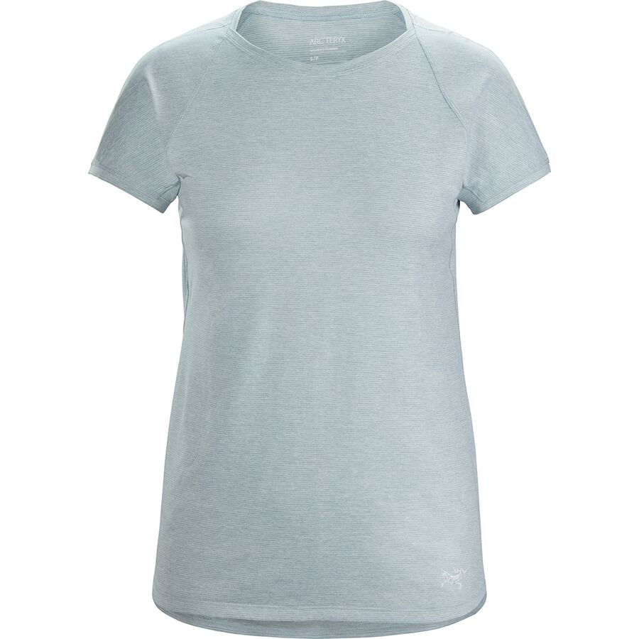 アークテリクス Tシャツ レディース 半袖 ライトブルー 水色 速乾 UVカット ジョギング ランニング アウトドア ティーマ クルー シャツ - ウィメンズ Arc'teryx Women's Taema Crew Shirt - Women's Immersion Heather 送料無料