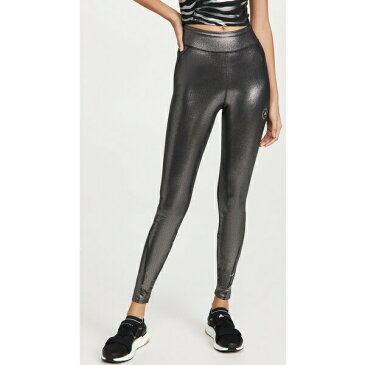 (取寄)アディダス バイ ステラ マッカートニー レディース aSMC シャイン タイツ adidas by Stella McCartney Women's ASMC Shine Tights SilverMetallicBlack