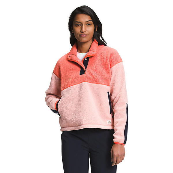 (取寄)ノースフェイスウィメンズクラグモントフリース1/4スナップトップTheNorthFaceWomen'sCragmontFleece1/4SnapTopEmberglowOrange/RoseTan