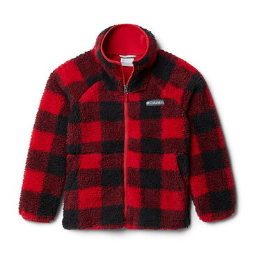 (取寄)コロンビア ボーイズ ウィンター パス プリンテッド シェルパ フルジップ ジャケット Columbia Boys Winter Pass Printed Sherpa Full Zip Jacket Mountain Red Check (B) Print