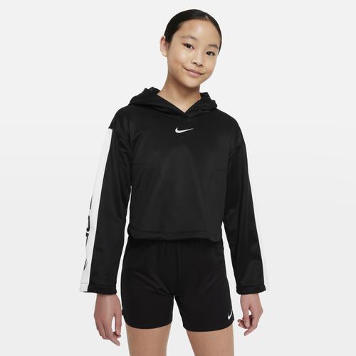 (取寄)ナイキ ガールズ プロ テック フリース プルオーバー - ガールズ グレード スクール Nike Girls Pro Tech Fleece Pullover - Girls' Grade School Black White