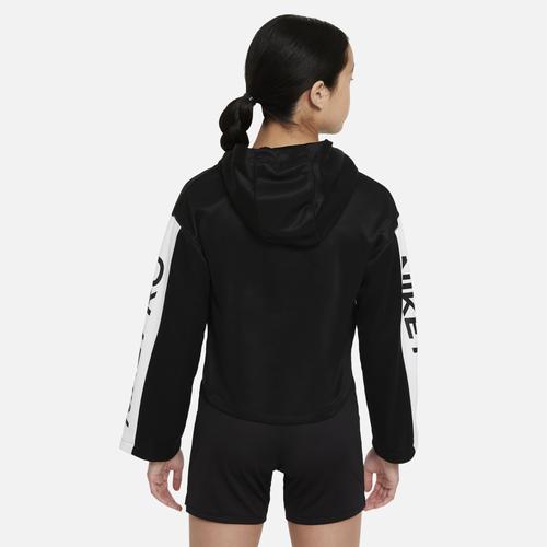 (取寄)ナイキ ガールズ プロ テック フリース プルオーバー - ガールズ グレード スクール Nike Girls Pro Tech Fleece Pullover - Girls' Grade School Black White