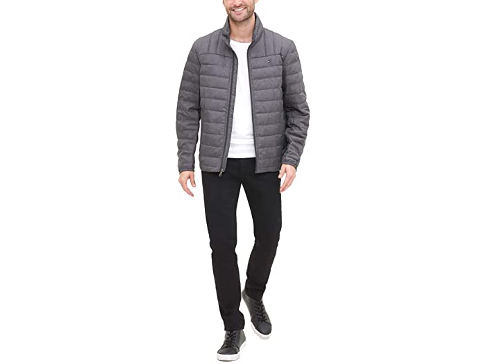 (取寄)トミー ヒルフィガー メンズ パッカブル ダウン ジャケット アンド ビッグ アンド トール Tommy Hilfiger Men's Packable Down Jacket (Regular and Big & Tall Sizes) Heather Charcoal