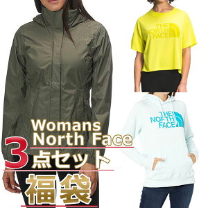 ノースフェイス レディース 福袋 ジャケット Tシャツ パーカー 3点セット North Face 福袋 2023 レディース ファッション ブランド スポーツ 服 アウトドア USAモデル 半袖Tシャツ スウェットパーカー ジャケット3点 取寄 まとめ買い お得 お楽しみ袋 冬 冬服 冬セット