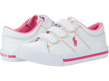(取寄)ポロ ラルフローレン ガールズ キッズ エルムウッド EZ (リトル キッズ) Polo Ralph Lauren Girl's Kids Elmwood EZ (Little Kid) White Smooth/Rainbow/Baja Pink Pony Player