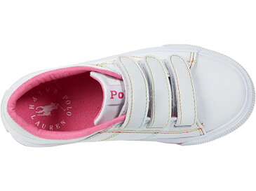 (取寄)ポロ ラルフローレン ガールズ キッズ エルムウッド EZ (リトル キッズ) Polo Ralph Lauren Girl's Kids Elmwood EZ (Little Kid) White Smooth/Rainbow/Baja Pink Pony Player