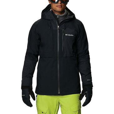 コロンビア ジャケット メンズ オムニヒート 黒 防水 スキー 登山 ロゴ バンクド ラン ジャケット Columbia Men's Banked Run Jacket Black 送料無料