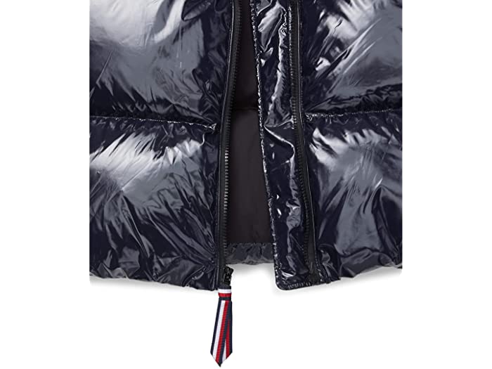 (取寄)トミー ヒルフィガー レディース ハイ グロス ダウン パファー コート Tommy Hilfiger Women's Adp Eu High Gloss Down Puffer Coat Desert Sky