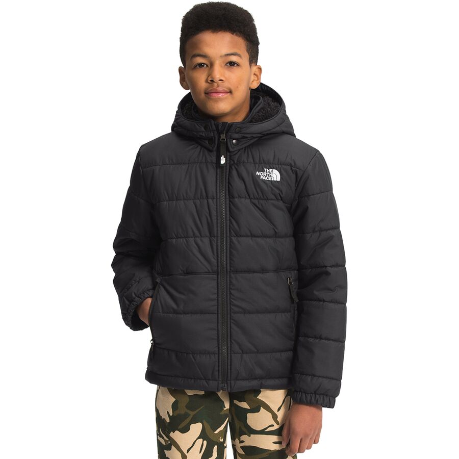 (取寄)ノースフェイス リバーシブル マウント チンボ フルジップ フーデット ジャケット - ボーイズ The North Face Reversible Mount Chimbo Full-Zip Hooded Jacket - Boys' TNF Black