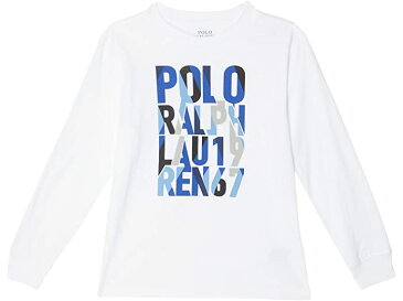 (取寄)ポロ ラルフローレン ボーイズ キッズ ロゴ コットン ジャージ ティー (リトル キッズ/ビッグ キッズ) Polo Ralph Lauren Boy's Kids Logo Cotton Jersey Tee (Little Kids/Big Kids) White