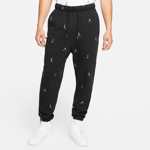(取寄)ジョーダンメンズエッセンシャルステートメントオールオーバープリントフリースパンツJordanMen'sEssentialStatementAllOverPrintFleecePantsBlackWhite