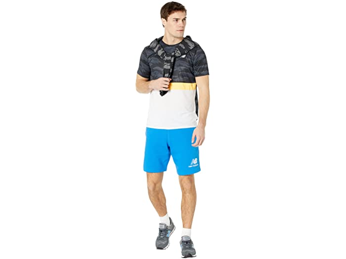 大人気即納 (取寄)ニューバランス メンズ エッセンシャル スタック ロゴ ショーツ New Balance Men's Essentials Stacked Logo Shorts Serene Blue：スウィートラグ NEW低価