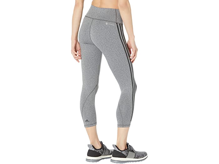 (取寄)アディダスレディーストレーニングアイコン3ストライプ7/8タイツ-ショートadidasWomen'sVersatilityTrainingIcon3-Stripes7/8Tights-ShortDarkGreyHeather