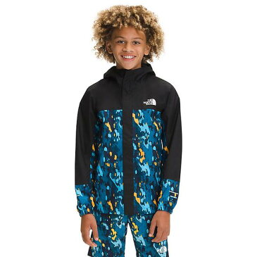 (取寄)ノースフェイス ボーイズ プリンテッド アントラ レインジャケット The North Face Boys Printed Antora Rain Jacket Banff Blue Bark Camo Print