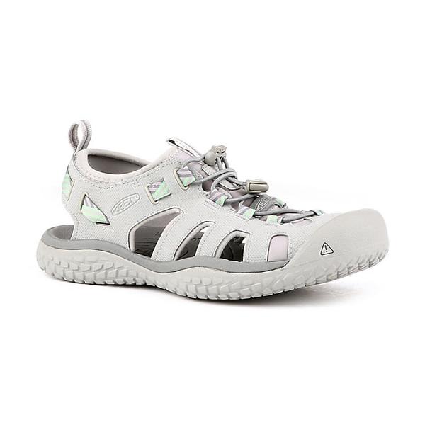 (取寄)キーン ウィメンズ ソーラー パフォーマンス クイック ドライ ノン スリップ ウォーター サンダル KEEN Women's SOLR Performance Quick Dry Non Slip Water Sandals Light Grey / Ocean Wave