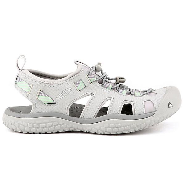 (取寄)キーン ウィメンズ ソーラー パフォーマンス クイック ドライ ノン スリップ ウォーター サンダル KEEN Women's SOLR Performance Quick Dry Non Slip Water Sandals Light Grey / Ocean Wave