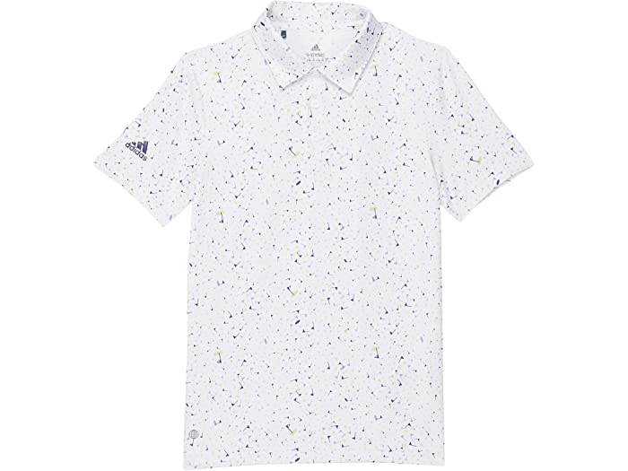 (取寄)アディダス ボーイズ キッズ ゴルフ フロッグ プリント ポロ シャツ (リトル キッズ/ビッグ キッズ) adidas Golf Boy's Kids Golf Flag Print Polo Shirt (Little Kids/Big Kids) Pulse Lime