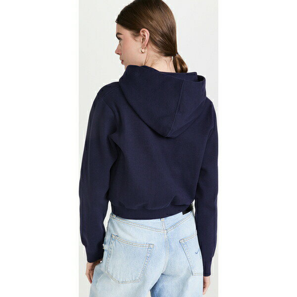 (取寄)マークジェイコブス ザ クロップド ジップ フーディ Marc Jacobs The Cropped Zip Hoodie BlueNavy