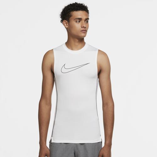 (取寄)ナイキ メンズ プロ タイツ スリーブレス トップ Nike Men's Pro Tight Sleevless Top White Black