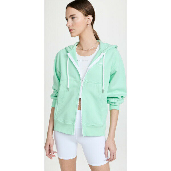 (取寄)アディダス バイ ステラ マッカートニー レディース フル ジップ フーディ adidas by Stella McCartney Women's Full Zip Hoodie FrozenGreen