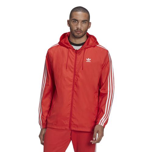 (取寄)アディダス オリジナルス メンズ 3 ストライプ ウインドブレーカー adidas originals Men's 3 Stripes Windbreaker Red