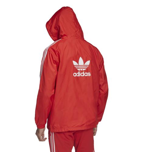 (取寄)アディダス オリジナルス メンズ 3 ストライプ ウインドブレーカー adidas originals Men's 3 Stripes Windbreaker Red