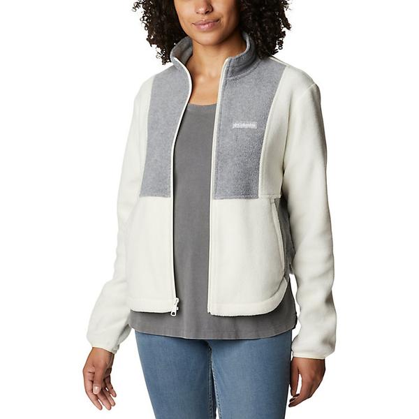 (取寄)コロンビア ウィメンズ ベントン スプリングス カラーブロック フルジップ ジャケット Columbia Women's Benton Springs Colorblock Full Zip Jacket Chalk / Light Grey Heather