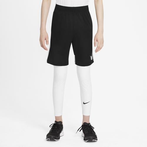 (取寄)ナイキ ボーイズ ドライフィット タイツ - ボーイズ グレード スクール Nike Boys Dri-Fit Tights - Boys' Grade School White Black