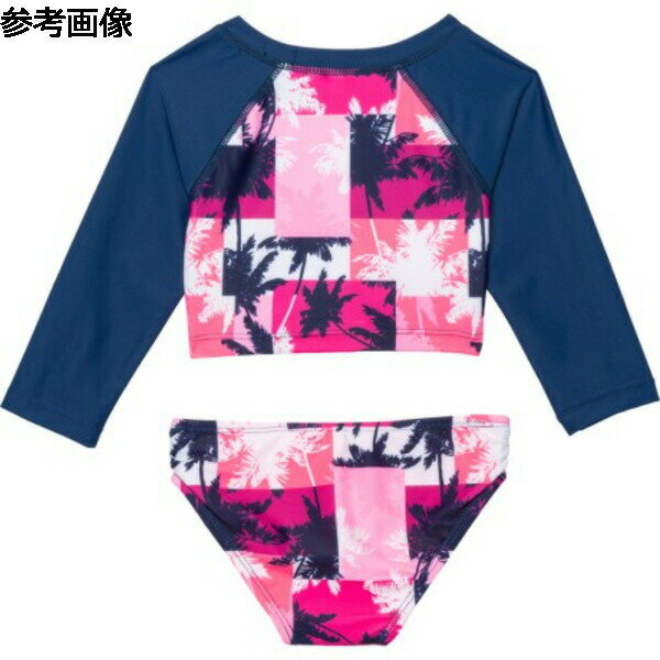 (取寄) ビック ガールズ リミテッド トゥ パーム ツリー パッチワーク ラッシュ ガード アンド ビキニ ボトム セット ビッグ Limited Too big girls Limited Too Palm Tree Patchwork Rash Guard and Bikini Bottoms Set (For Big Girls) Navy