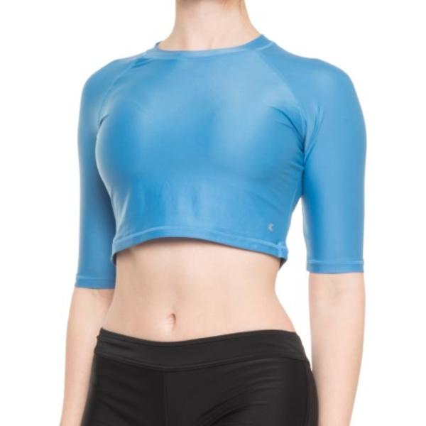 (取寄) ウィメンズ クロップ ラッシュ ガード KYODAN SWIM women KYODAN SWIM Crop Rash Guard (For Women) Blue