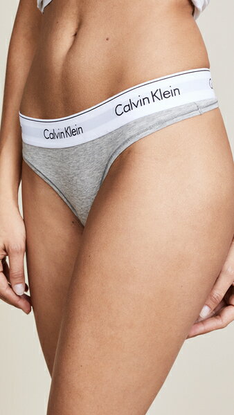 (取寄)Calvin Klein Underwear Women's Modern Cotton Thong カルバンクライン アンダーウェア レディース モダン コットン トング Grey Heather
