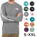 ノースフェイス 長袖Tシャツ 袖ロゴ メンズ S-XXL ヒット ロングスリーブ Tシャツ ロンT 大きいサイズ ブランド アウトドア 海外限定 袖プリント 綿...