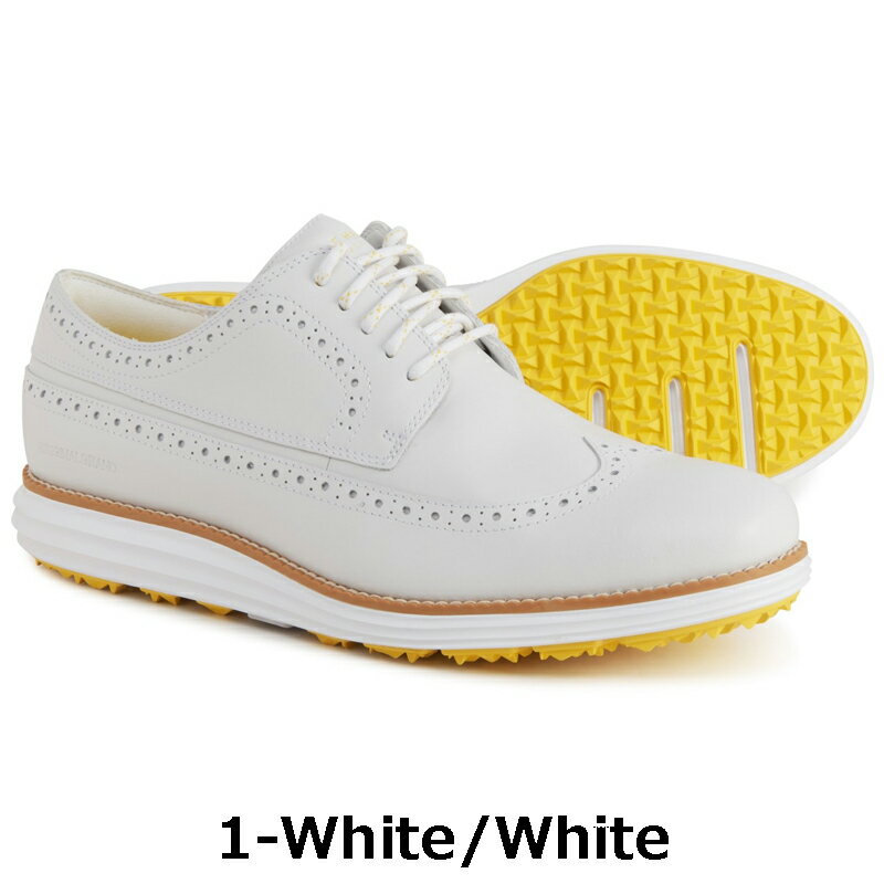 コールハーン メンズ ゴルフシューズ オリジナルグランド オックスフォード ゴルフ ホワイト ブラック シューズ スニーカー 靴 スパイクレス レザー 紐 ブランド Cole Haan men Oxford Golf Shoes (For Men) White/White