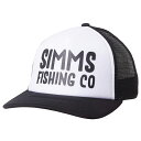 シムス キャップ メンズ フィッシング コー スローバック ハット スモールフィット ブラック ホワイト ロゴ メッシュキャップ 帽子 アウトドア アメカジ 小...