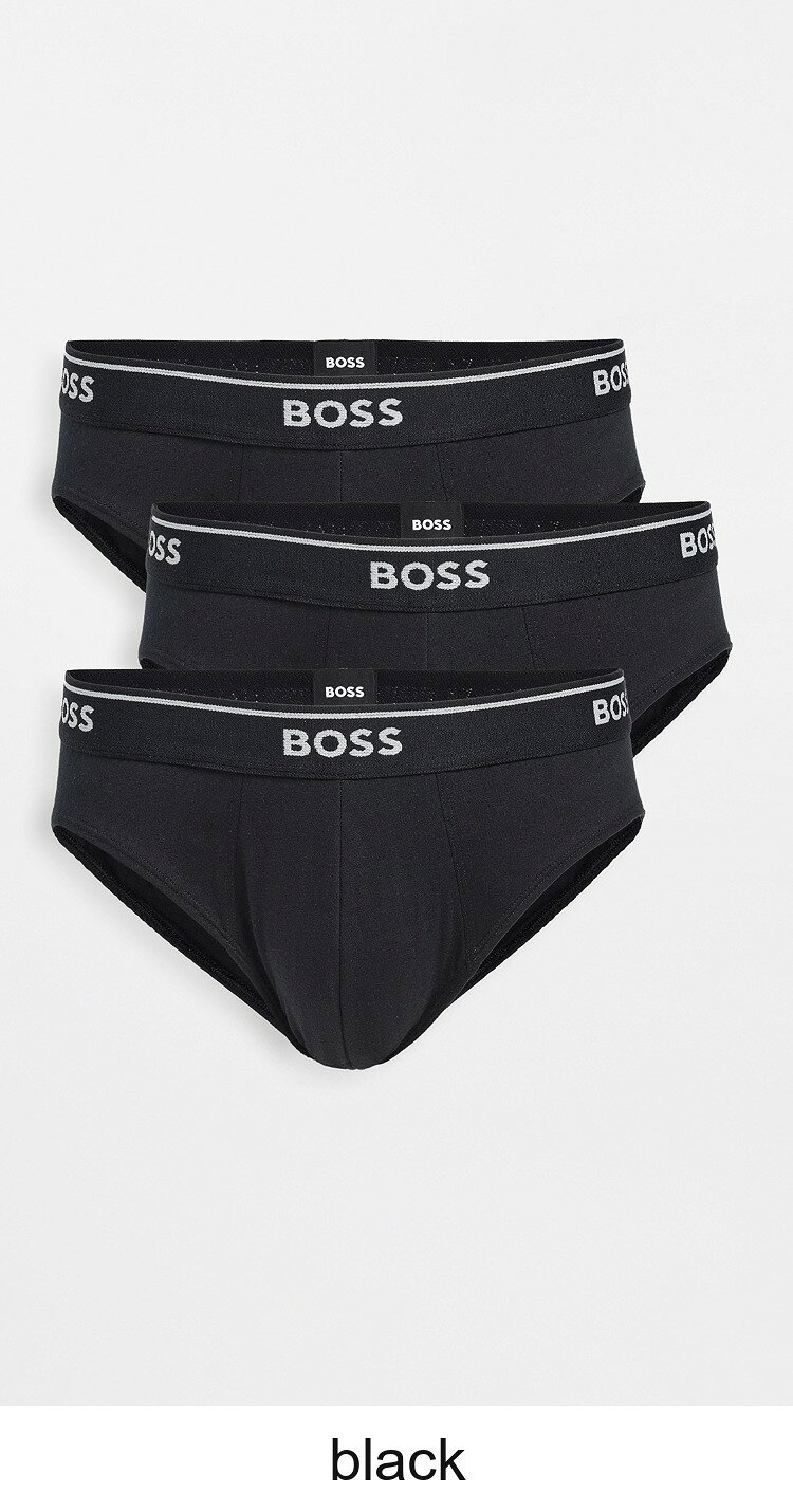 (取寄) ボス メンズ クラシック コットン ブリーフ 3 パック Boss men Classic Cotton Briefs 3 Pack black