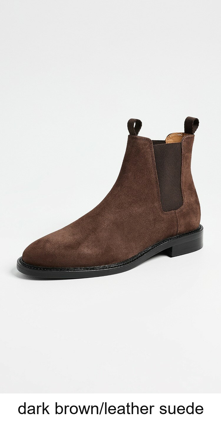 (取寄) メンズ モノグラム チェルシー ブーツ G.H. Bass men Monogram Chelsea Boots dark brown/leather suede