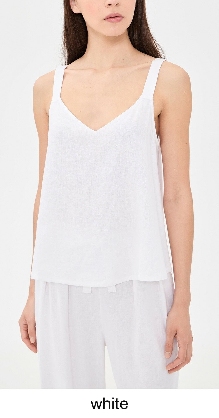 (取寄) エバージェイ リネン ブレンド V ネック カミ Eberjey Linen Blend V Neck ...