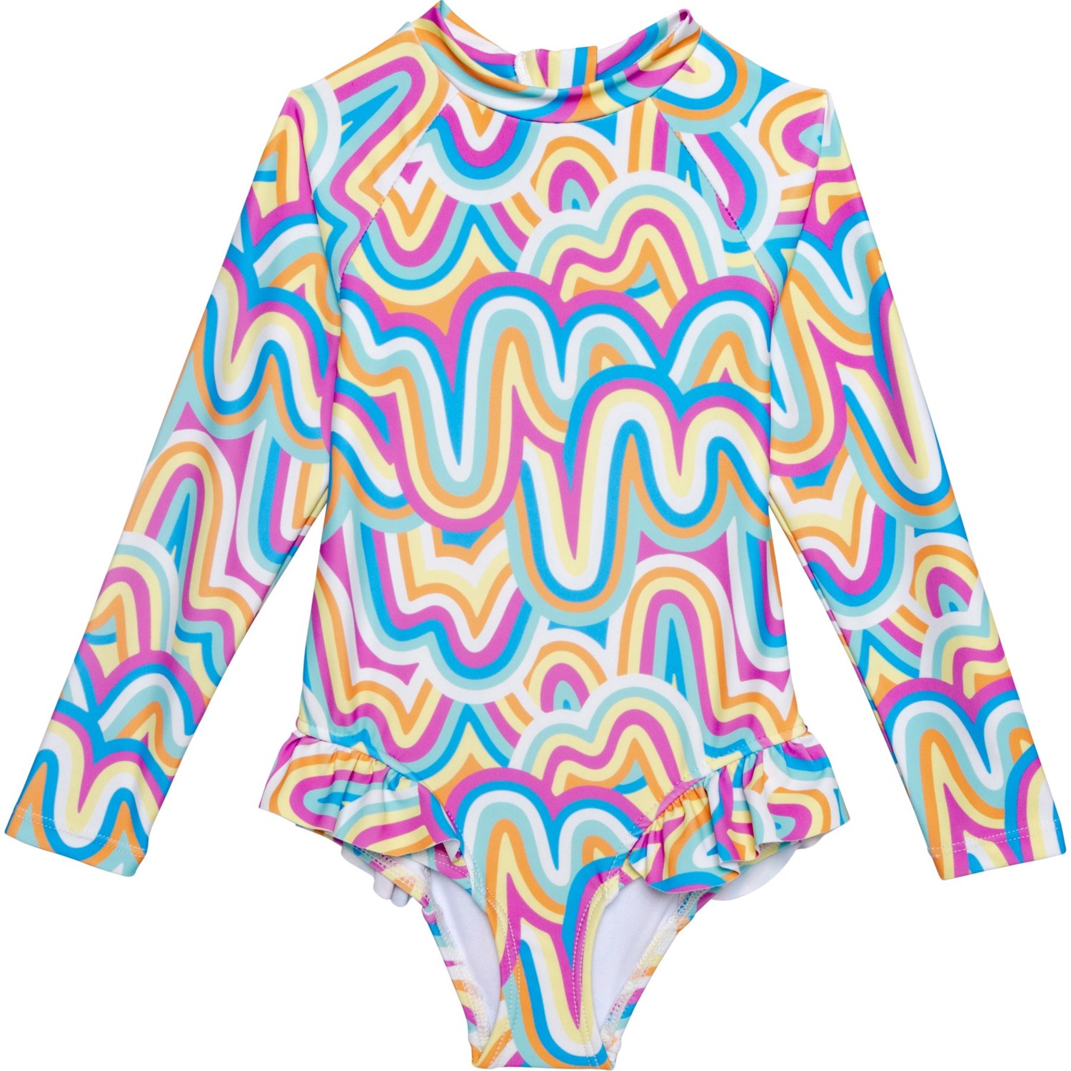 (取寄) バナナボート トドラー ガールズ ワンピース スイムスーツ - Upf 50以上, ロング スリーブ Banana Boat Toddler Girls One-Piece Swimsuit - UPF 50+, Long Sleeve Marshmallowのサムネイル