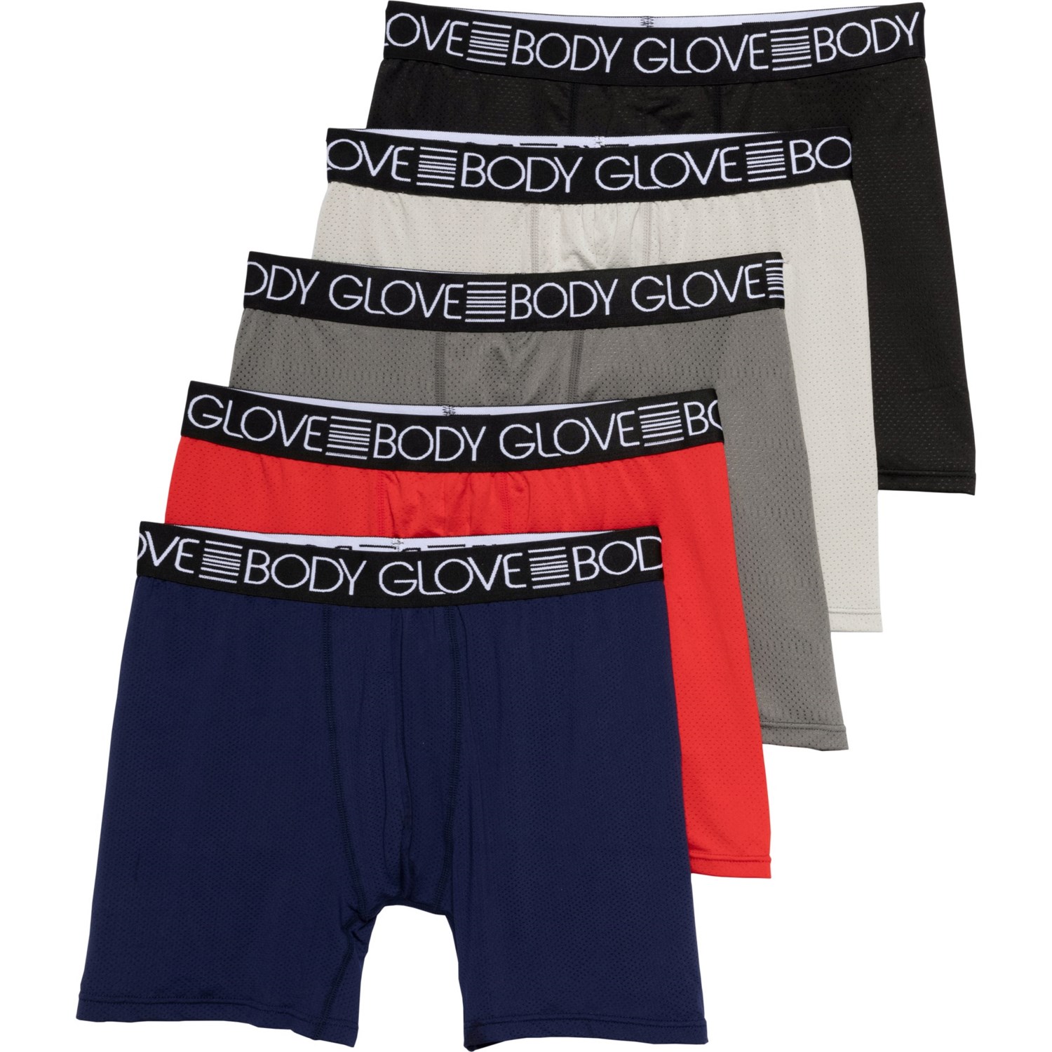 (取寄) ボディ グローブ ボクサー ブリーフ - 5-パック Body Glove Mesh-Performance Boxer Briefs - 5-Pack Multi